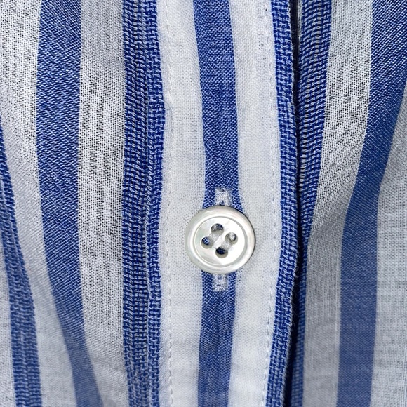 J. CREW BLUE/WHITE BOY SHIRT LONG SLEEVES BUTTON-DOWN POCKET SZ 2 - Picture 9 of 15